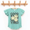The Juniper Shop SmileyWorld Good Times Great Vibes  Flutter Sleeve Tee - 2 of 4