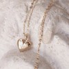 Puffy Heart Locket in Gold, Minimalist, Delicate Fashionable and Exquisite, Suitable for Women's Daily Wear - 2 of 4