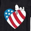 Men's - Peanuts - Snoopy On Flag Heart Short Sleeve Graphic T-Shirt - 2 of 4