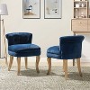 Serena Vanity Stool Set of 2 With Tufted Backrest | HULALA¬†HOME - 2 of 4