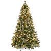 Yaheetech 4.5Ft/6Ft/7.5Ft Pre-lit Frosted Artificial Christmas Tree with Pinecones - 2 of 4