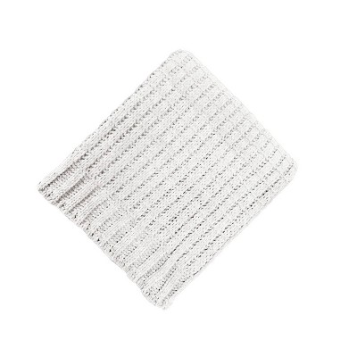 50"x60" Solid Chenille Throw Blanket Cream - Threshold™