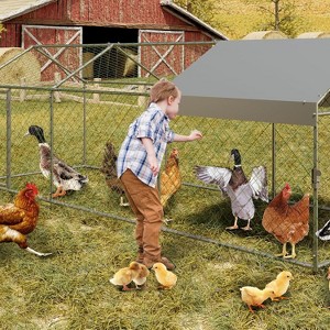 1 Set Metal Small Chicken Coop 120 X 40 X 40 Inches - 1 of 4