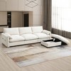 96.5'' Chenille L-Shaped Sectional Sofa with Storage Ottoman, Adjustable Phone Holder, USB Charger and Elephant Ear-Shaped Armrests - 4 of 4