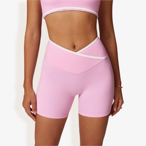 Anna-Kaci Active Women's High Waist Cross Band Athletic Shorts for Yoga and Training - 1 of 4