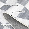 Washable Non Slip Grey Plaid Rug - Soft Large Checkered Carpet for Living Room, Bedroom, Dining Room, Nursery - 3 of 4