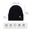 Anna-Kaci Women's Coral Knitted Beanie with Star Embroidery - Stylish & Warm Winter Hat - 4 of 4