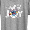Women's - Lilo and Stitch - Full Of Joy Christmas Short Sleeve Graphic T-Shirt - 2 of 4