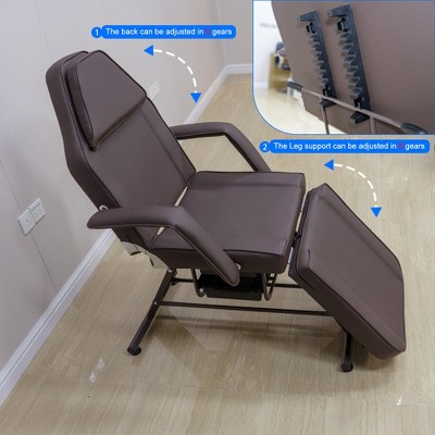 Vynxaria Adjustable 3-Section Tattoo Chair & Facial Bed - Versatile Spa Equipment for Beauty Professionals