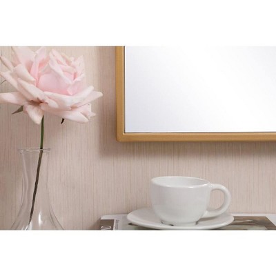 Transitional Silver Wood Rectangular Wall Mirror 14x28 Inch