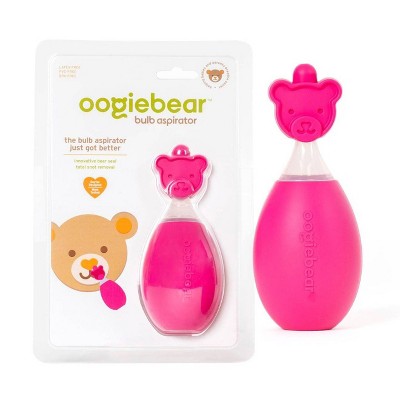 oogiebear Bulb Aspirator - handheld baby nose cleaner - Raspberry