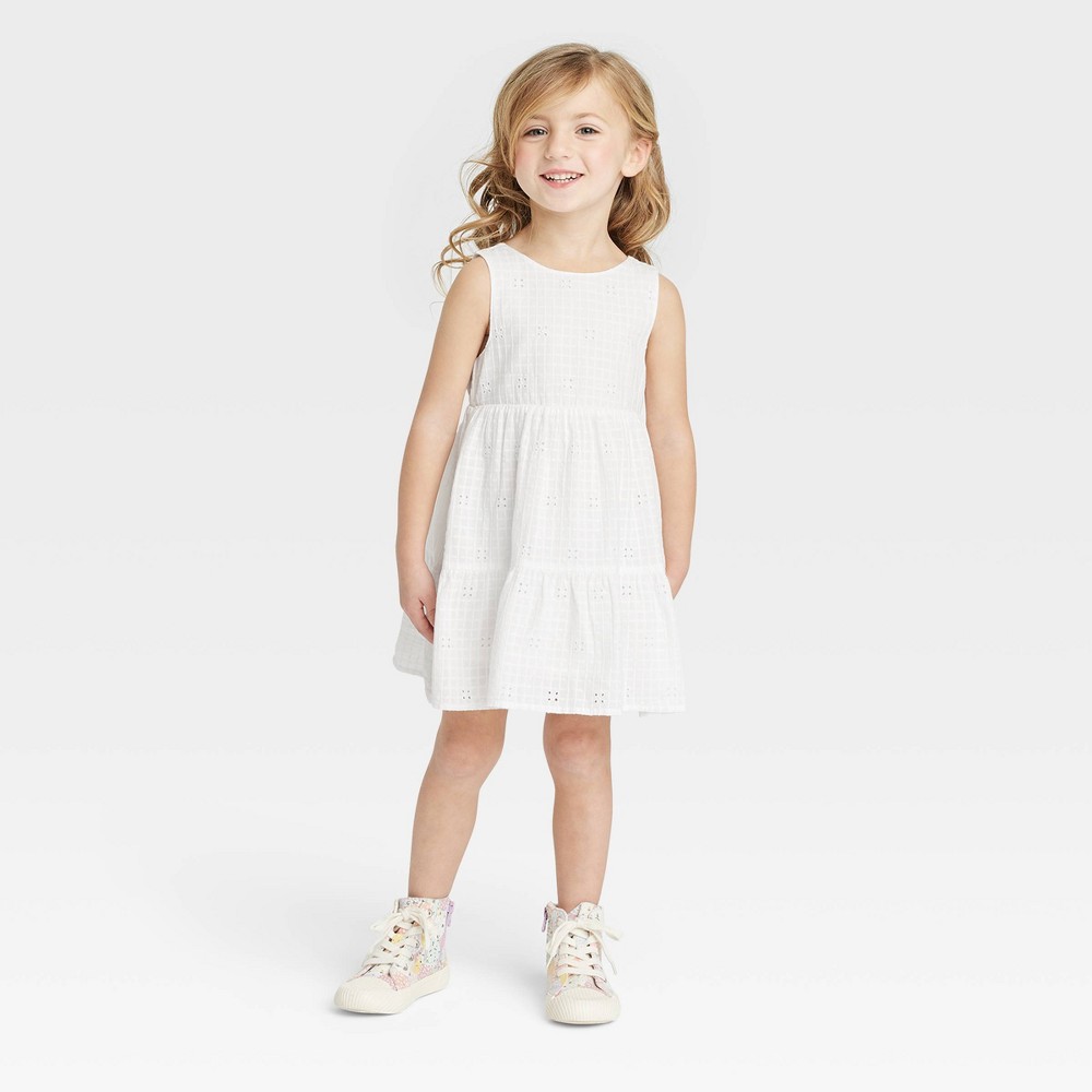 Toddler Girls' Dress - Cat & Jack™ White 4T