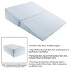Hastings Home Folding Ergonomic Memory Wedge Foam Pillow - Blue - image 2 of 4