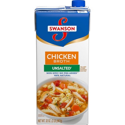 Swanson Gluten Free Unsalted Chicken Broth - 32 fl oz