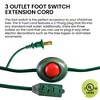 GoGreen Power (GG-24510GN) 3-Outlet Foot Switch Extension Cord, 16/2 SPT-2 9ft 3-Outlet Extension Cord, 9 Foot Cord, Green - 3 of 4
