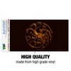 House Of The Dragon Bronze Targaryen Sigil Automotive Bumper Sticker - 3 of 4