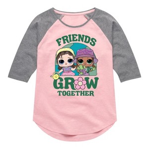 Girls' - LOL Surprise! - Friends Grow Together Shirt Tail Raglan Graphic T-shirt - 1 of 3