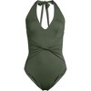 Lands' End Women's Sculpting Suit Plunge Halter High Leg One Piece Swimsuit - 3 of 4