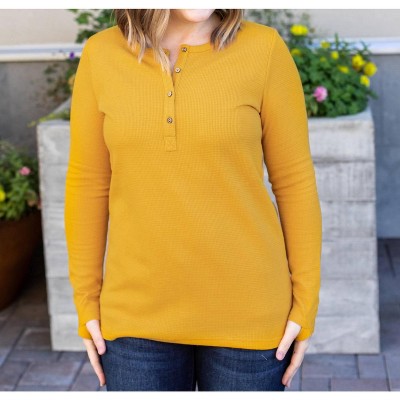 Women's Harper Henley Long Sleeve Top - Michelle Mae