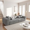 WJShome Modern Modular Sectional Sofa,104" Cloud Couch with Deep Seat, Linen Upholstered Loveseat Couch with Pillow for Small Spaces - 2 of 4