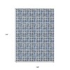 Navy Blue And Ivory Geometric Washable Indoor Outdoor Area Rug - 3 of 4