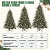 Snow Flocked Christmas Tree with Frosted Pine Cones & Gloves, 8 Modes, Automatic Expansion, Folding Metal Stand, Artificial Xmas Tree for Home Decor - 4 of 4