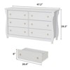 6-Drawer Dresser - Tall Boho Dresser with Curved Legs, Freestanding Storage for Living Room, Bedroom, Entryway, or Balcony - 3 of 4