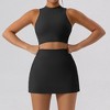 Women's High Waisted Tennis Skirt with Built-in Shorts Side Split Athletic Golf Skort - 2 of 4