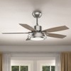 Siljoy 42-in Nickel Ceiling Fan with Nickel or Oak Color Blades Ceiling Fan With Light-Remote Included - 2 of 4