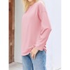 Imily Bela Women's Oversized Long Sleeve Crewneck Tunic Tops Soft Casual Loose Blouse - 3 of 4