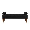 Kumasinova 51.5" Velvet End of Bed Bench with Tufted Button,Luxury Entryway Bench with Wooden Legs,Ottoman Bench&Foot Rest for Bedroom,Living Room - 3 of 4
