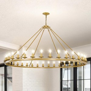 16-36Lights 39”-59“Luxury Wheel Chandelier - 1 of 4