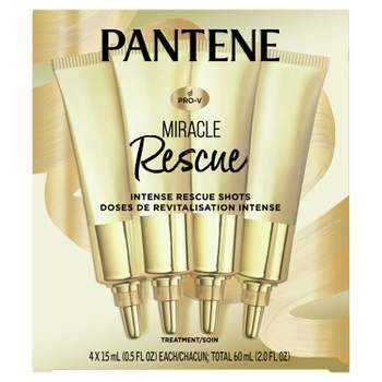 Pantene 4ct Miracle Intense Rescue Shots Dry Hair Treatment - 0.5 fl oz