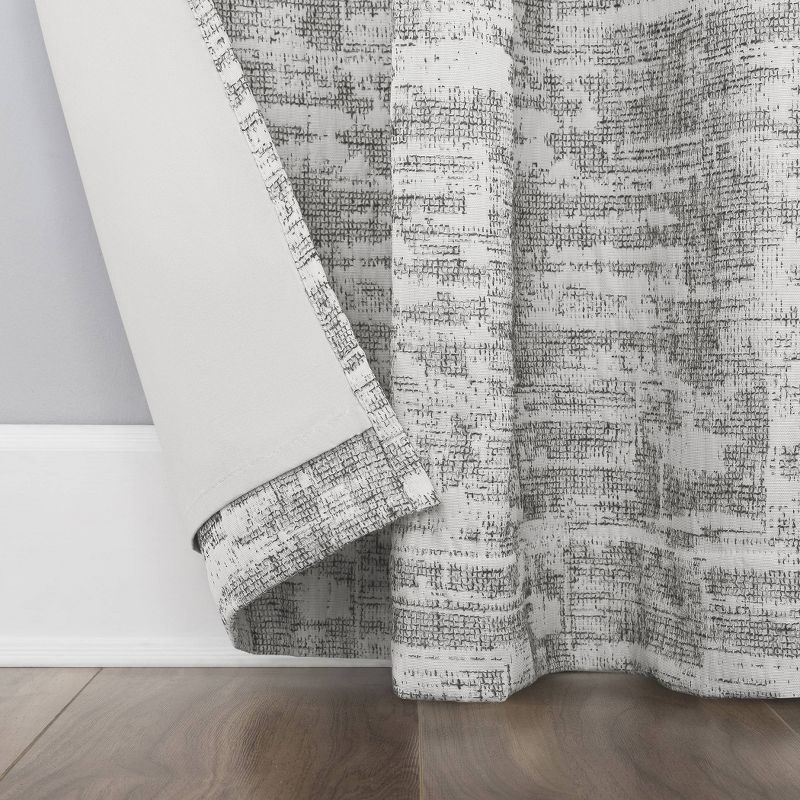 Parrish Distressed Grid Thermal Extreme 100% Blackout Grommet Curtain Panel - Sun Zero, 6 of 10