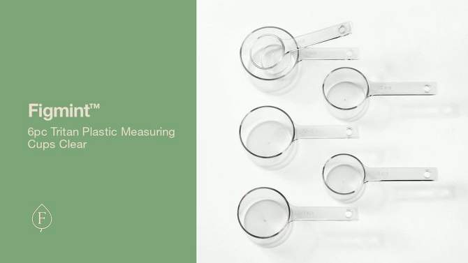 6pc Tritan Plastic Measuring Cups Clear - Figmint&#8482;, 2 of 5, play video
