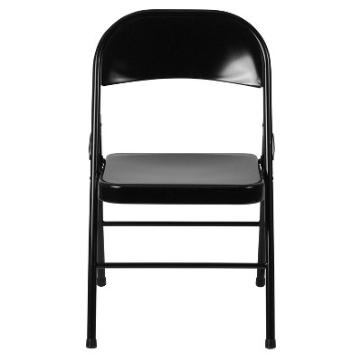 target black folding chairs