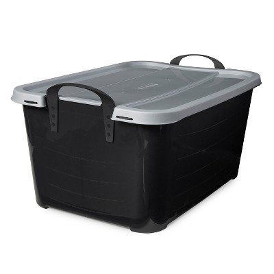 Iris 28qt 6pk Snap Top Plastic Storage Bin : Target