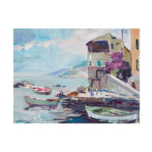 Trademark Fine Art - Richard A. Rodgers Italian Village Canvas Art - 1 of 4