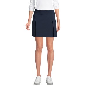 Lands' End School Uniform Women's Performance Pleated Skort Above the Knee - 1 of 4