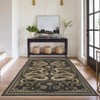 Snake and Flower Pattern Washable Rug 2x3 to 9x12, Non-Slip Low Pile Living Room Rug, Dark Gray/Blue/Green/Beige Stain Resistant Machine Washable Rug - 4 of 4
