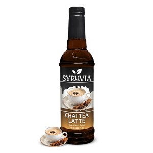 Syruvia Chai Tea Latte Syrup - 25.4 fl oz. Premium Flavoring Syrup For Coffee - 1 of 4