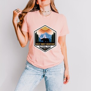 Simply Sage Market Great Smoky Mountains National Park Badge Short Sleeve Tee - 1 of 4