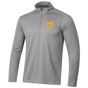 NCAA Iowa Hawkeyes Men's Gray 1/4 Zip Sweatshirt - 1 of 3