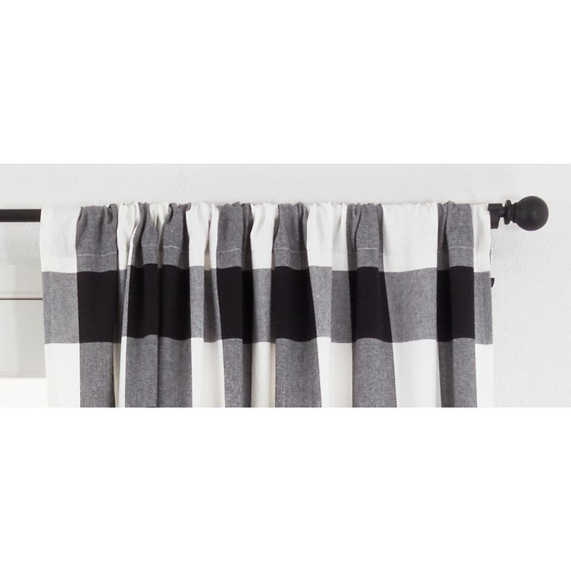 Saro Lifestyle Buffalo Plaid Design Cotton Curtain Single Panel, 3 of 4
