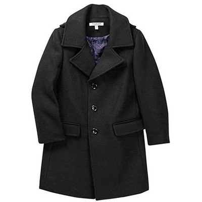 Isaac Mizrahi Boy's CT1013 Single Breasted Wool Overcoat