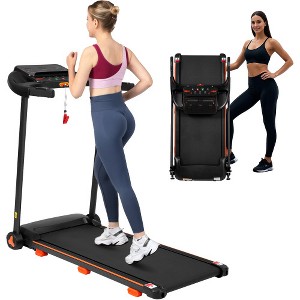 FIONECA Foldable 2.5HP Treadmill with Heart Rate Sensor, Incline, USB & Bluetooth, 300 LB Capacity - 1 of 4