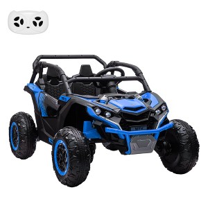 24V Ride On Car for Kids, 4WD Battery Powered Off-Road Electric UTV with Remote Control, 2 Seater Ride On Toy with High/Low Speed - 1 of 4