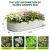 GustoWave 2 Pcs 4.5x2x1ft Galvanized Raised Garden Bed Outdoor,Planters for Outdoor Plants,Open-Ended Base Planter Raised Boxes,Oval Metal Planter Box - 3 of 4