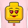 Juniors Womens LEGO Heart Eyes Face T-Shirt - 2 of 4
