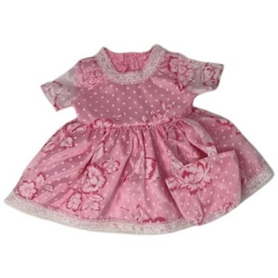 Doll Clothes Superstore Pink Chiffon Dress Fits 14-15 Inch Baby Dolls
